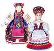 сувенирные куклы в национальных костюмах разных народов