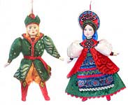 сувенирные настенные куклы в русских национальных костюмах, средние