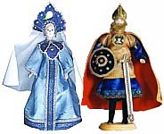 сувенирные куклы на подставке - персонажи сказок