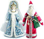 Деды Морозы и Снегурочки - куклы на основе - статутке