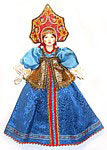 сувенирная подвесная кукла Наталья, русский костюм