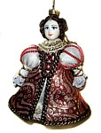 Принцесса - кукла сувенирная малая из фарфора и текстиля,подвесная, ручной работы