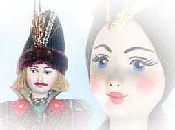 сувенирные мини - куклы подвесные в светских костюмчиках