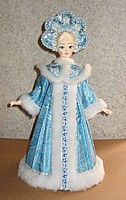 Снегурочка в кокошнике- декоративная подарочная упаковка, кукла-конфетница