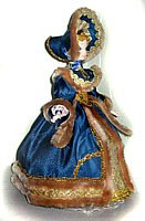 Барышня в шляпке-капоре - сувенирная кукла