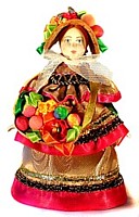 барышня-ягодница, кукла на конусе