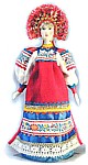 кукла в сарафане и праздничном фартуке, русский костюм