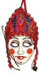 декоративная фарфоровая маска В кокошнике, на подвеске
