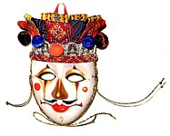 Франт - декоративная фарфоровая маска на подвеске