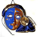 декоративная фарфоровая маска на подвеске