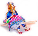 кукла шутейная Кухонная фея - фарфор,текстиль,темпера