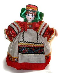 текстильная кукла на чайник